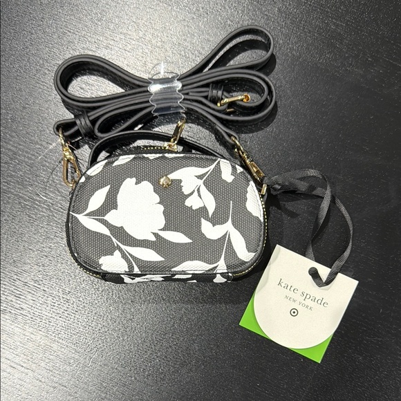 Kate Spade NY X Target Classic Black & White Rose Mini Crossbody Bag - Picture 4 of 6